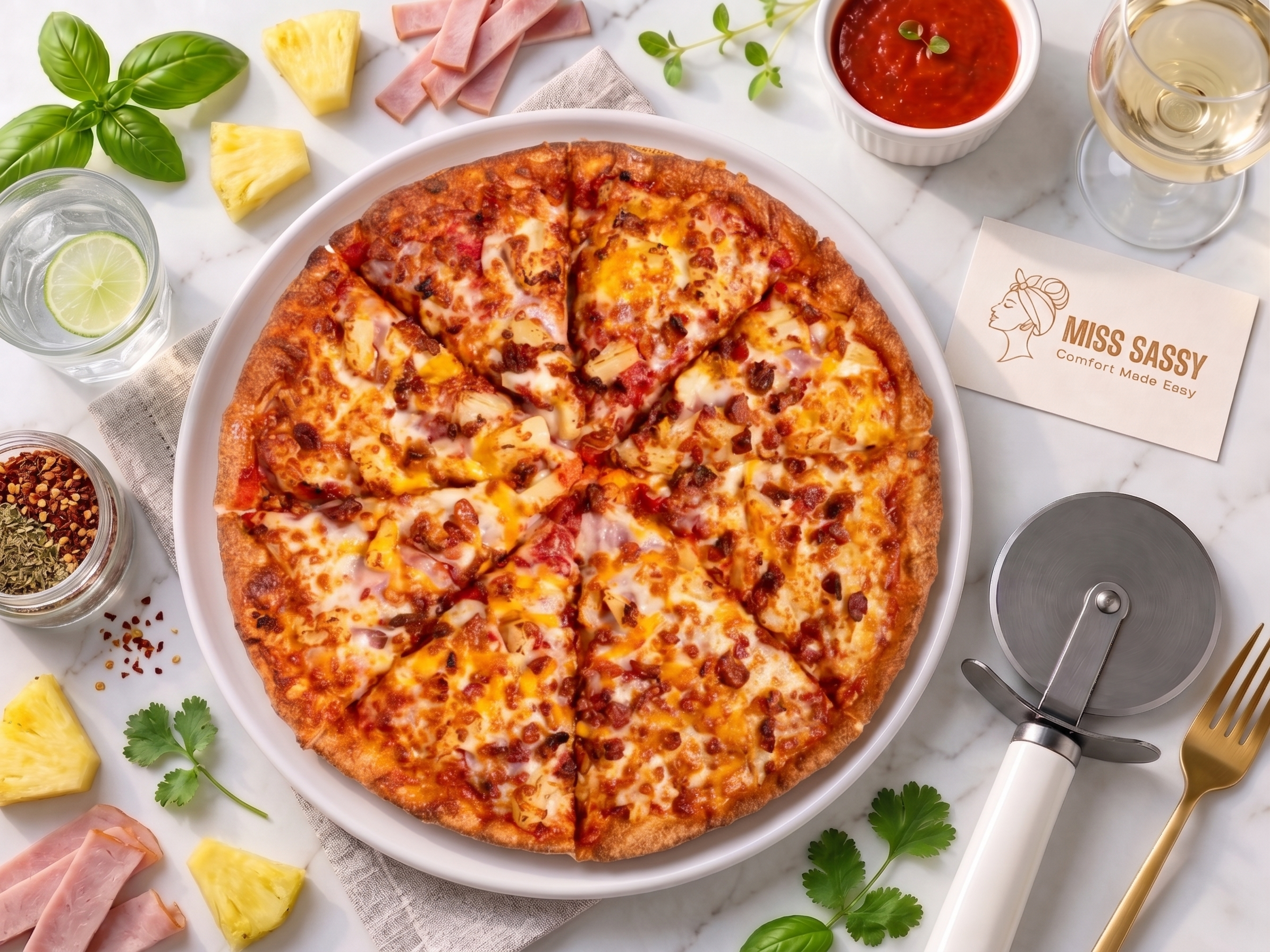 Miss Sassy Hawaiian Pizza 12"