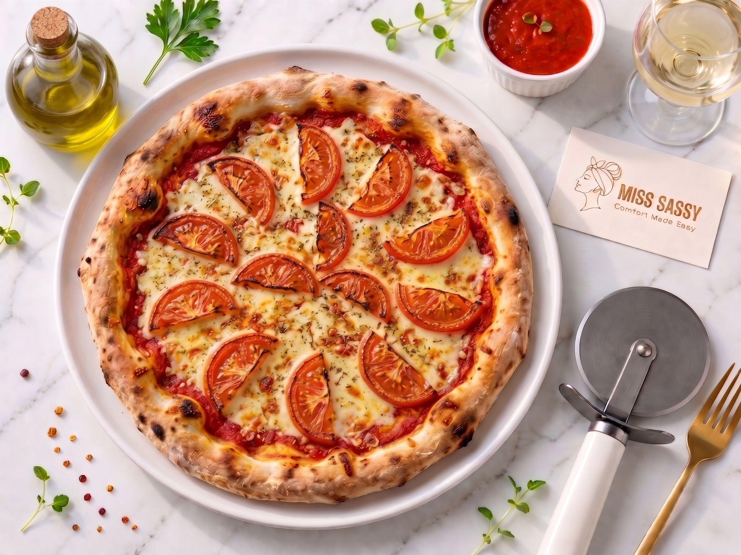 Miss Sassy Margarita Pizza 12"