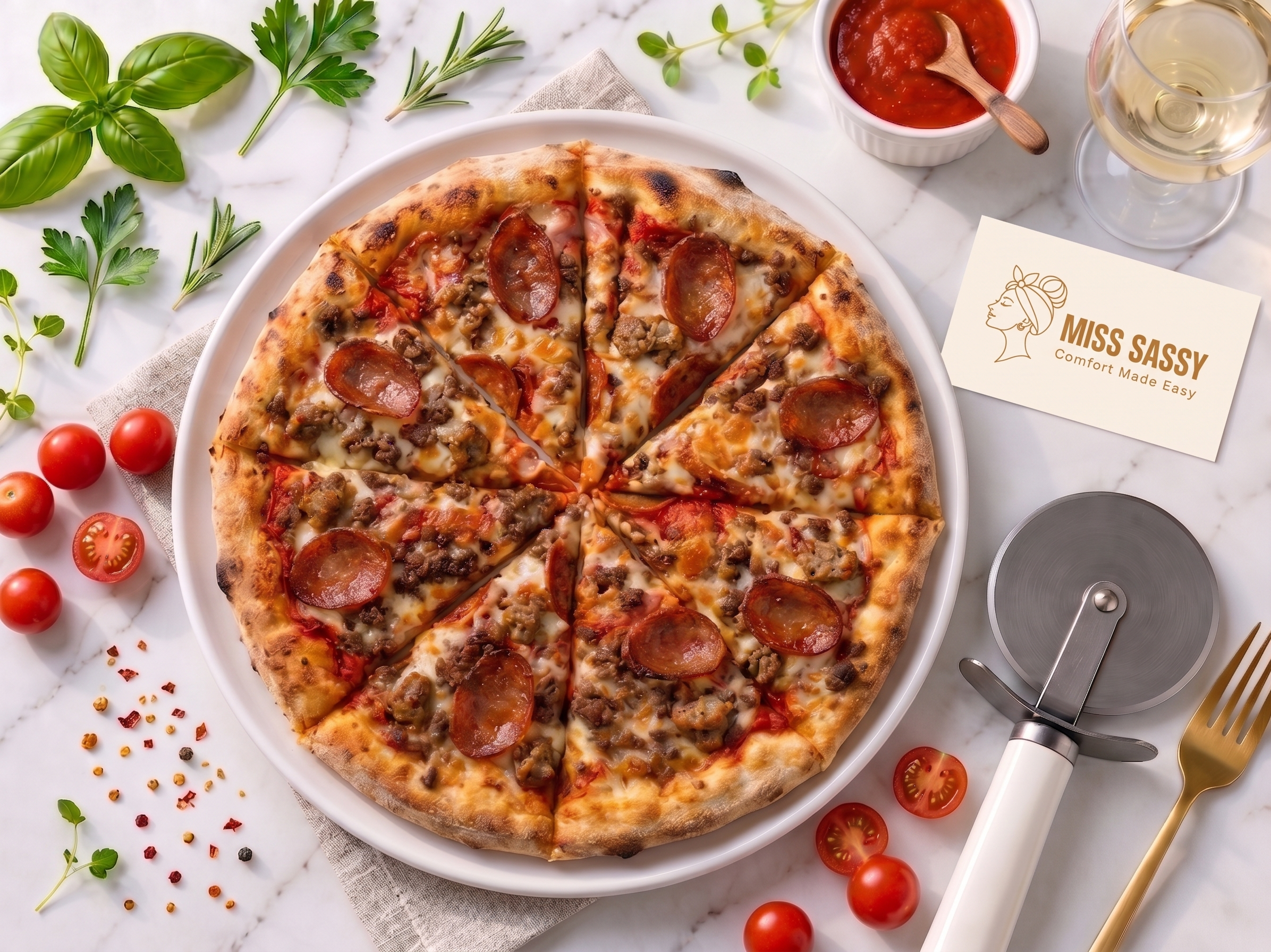 Miss Sassy Meat Lovers Pizza 12"