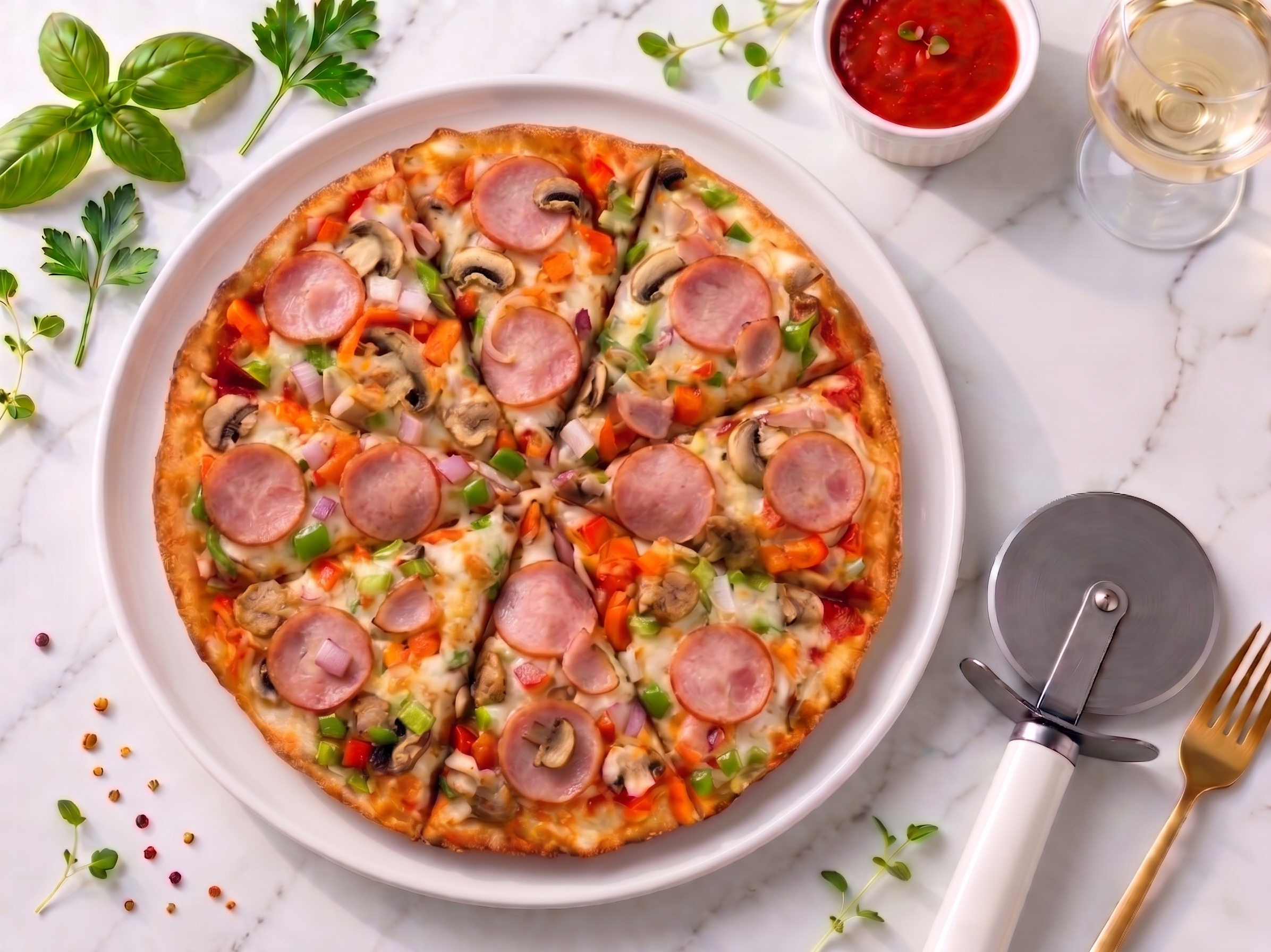 Miss Sassy Supreme Pizza 12"