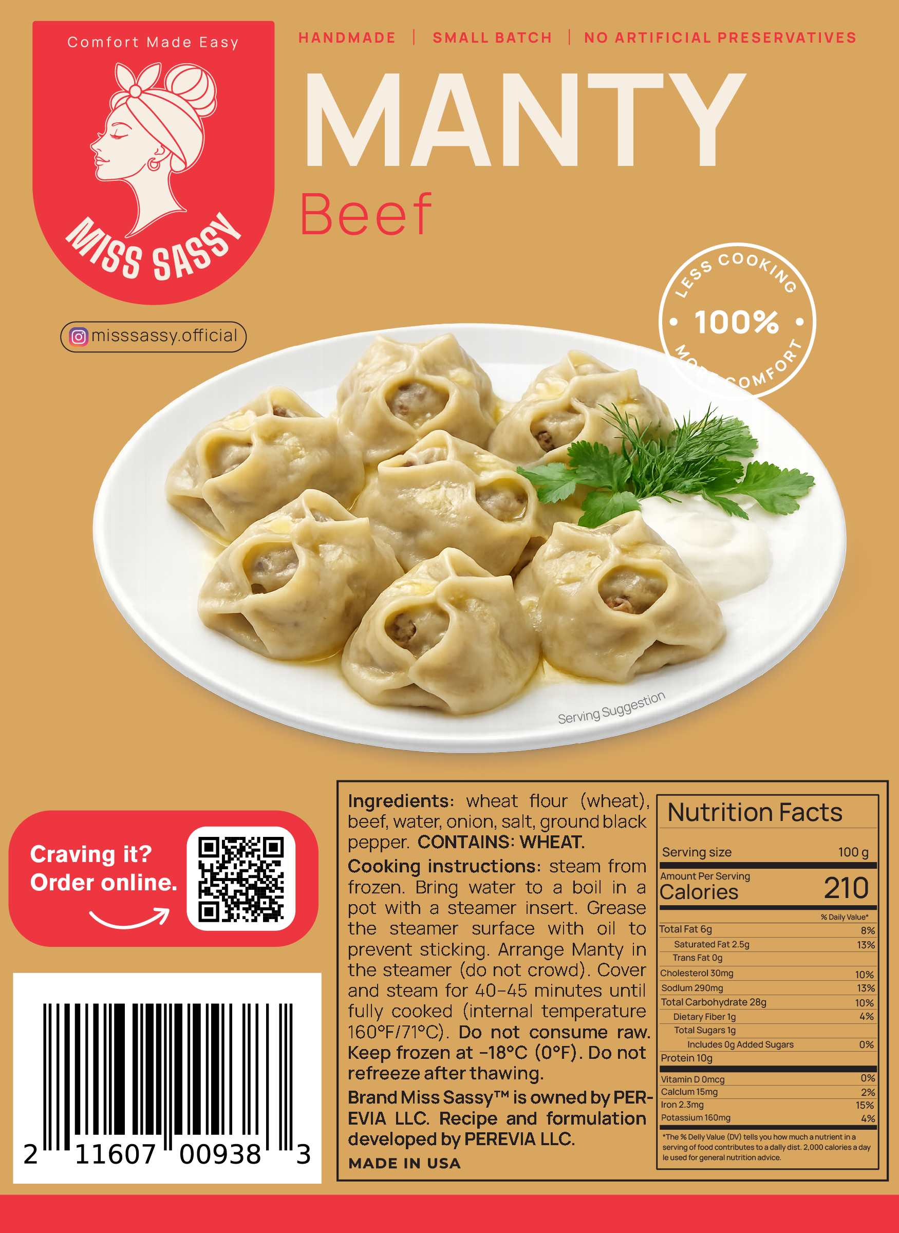 Miss Sassy Manty Beef 1.5lb