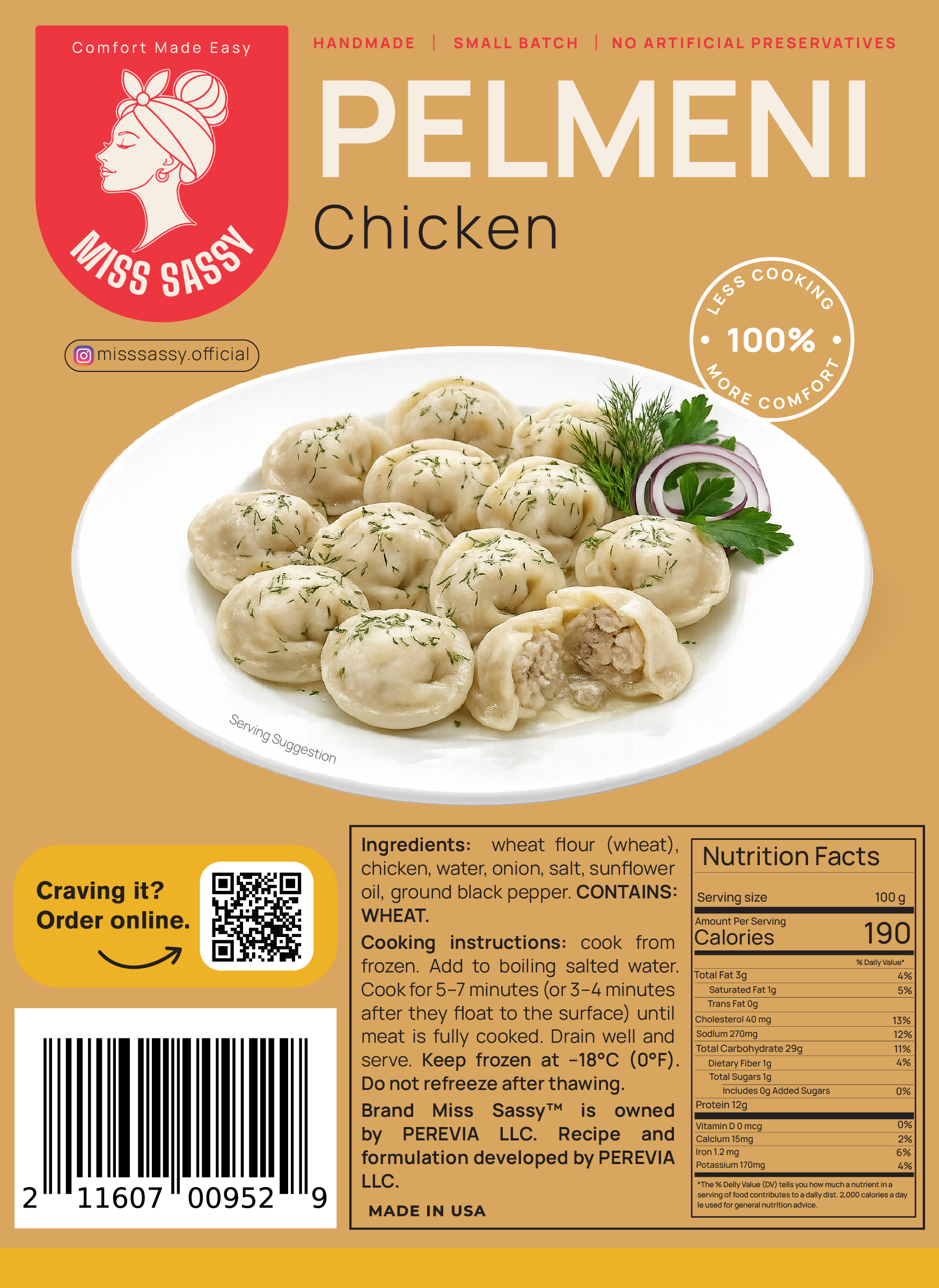 Miss Sassy Pelmeni Chicken 2lb