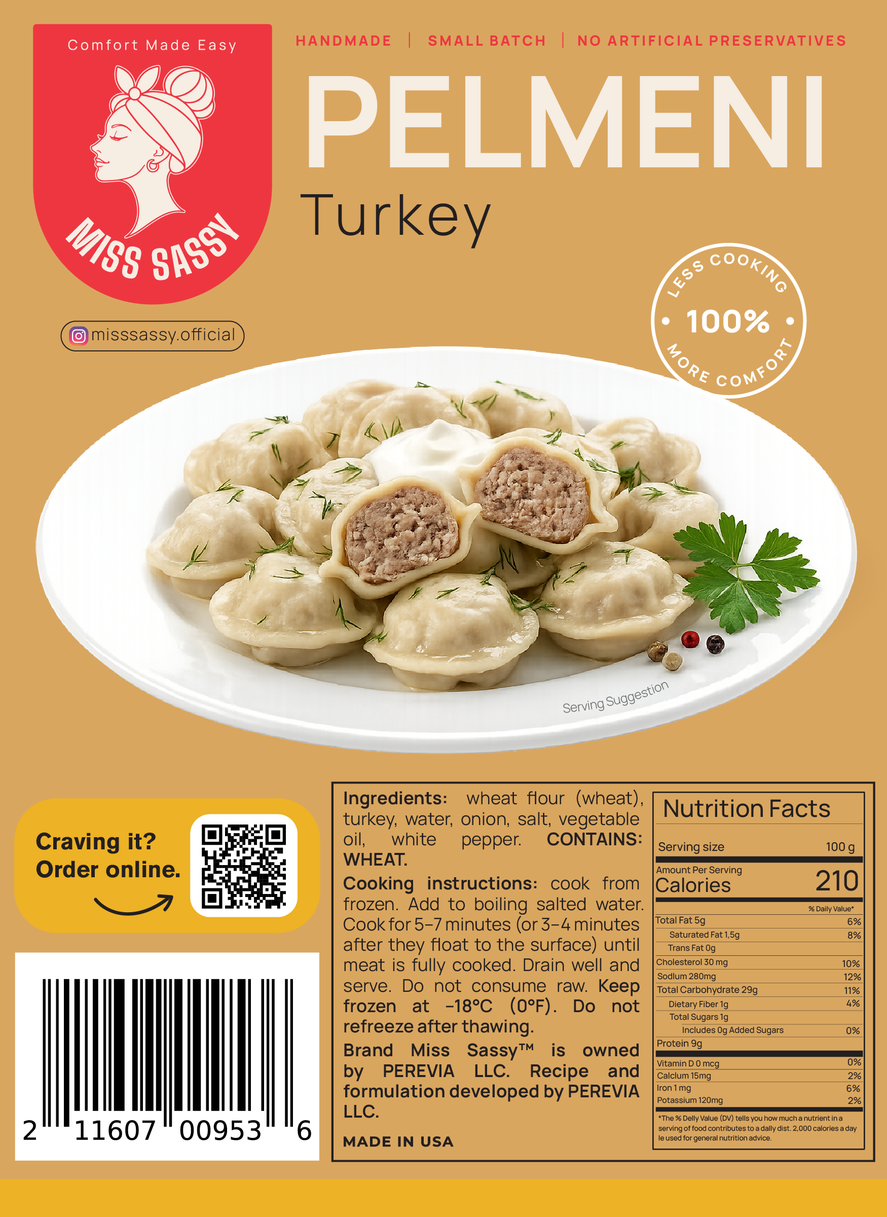Miss Sassy Pelmeni Turkey 2lb