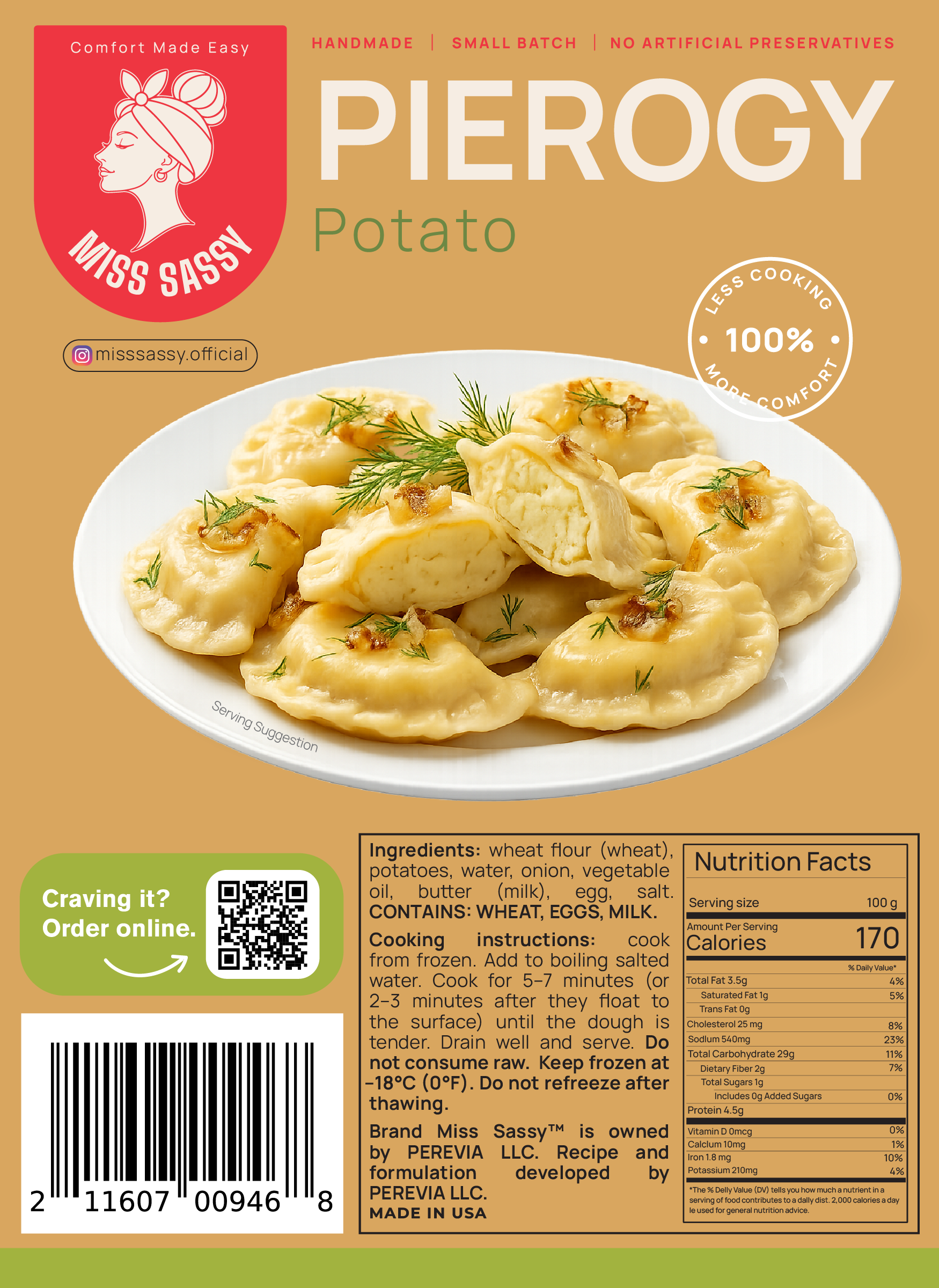 Miss Sassy Pierogy Potato 1.5lb