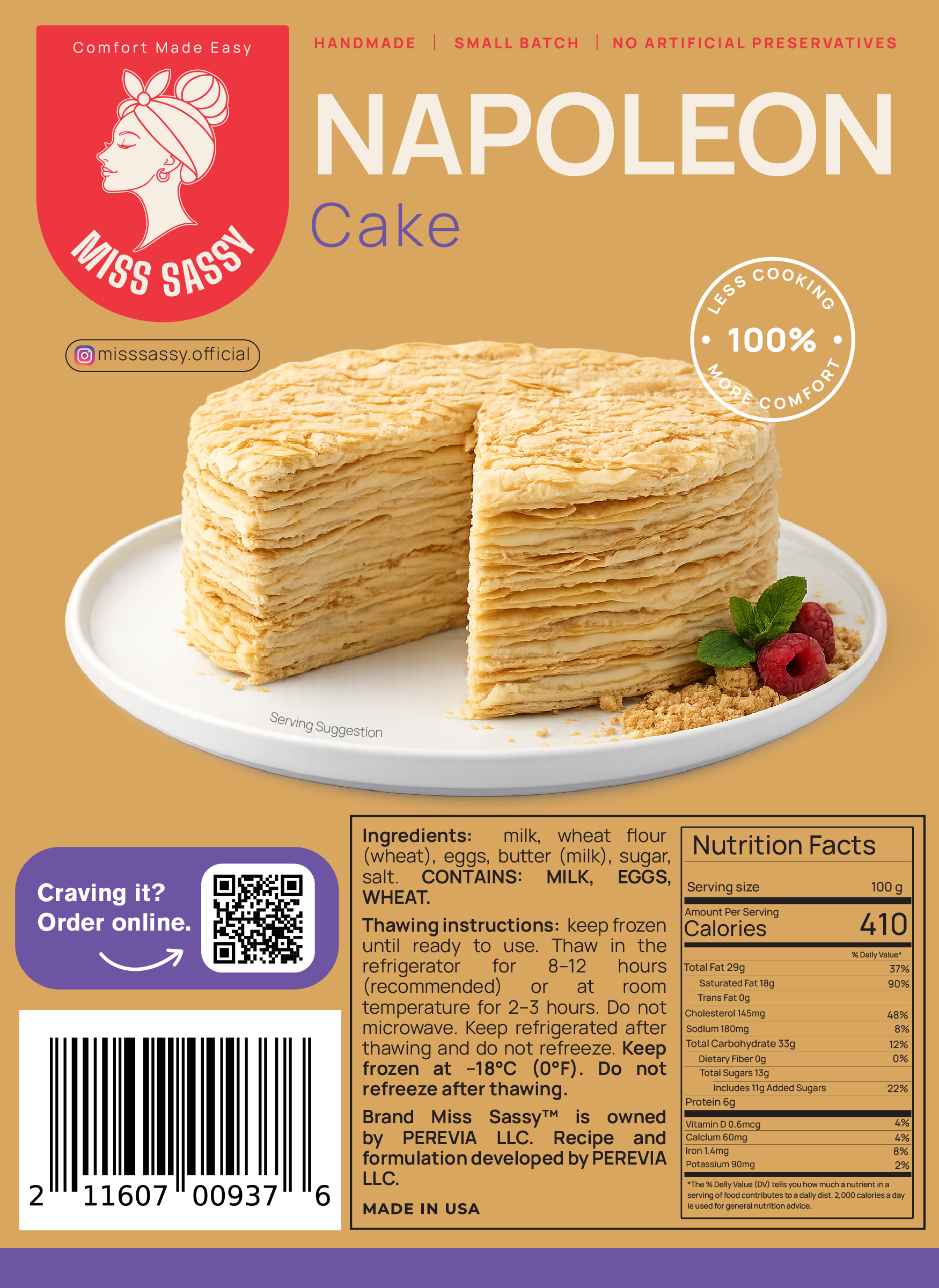 Miss Sassy Napoleon Cake 3.53lb