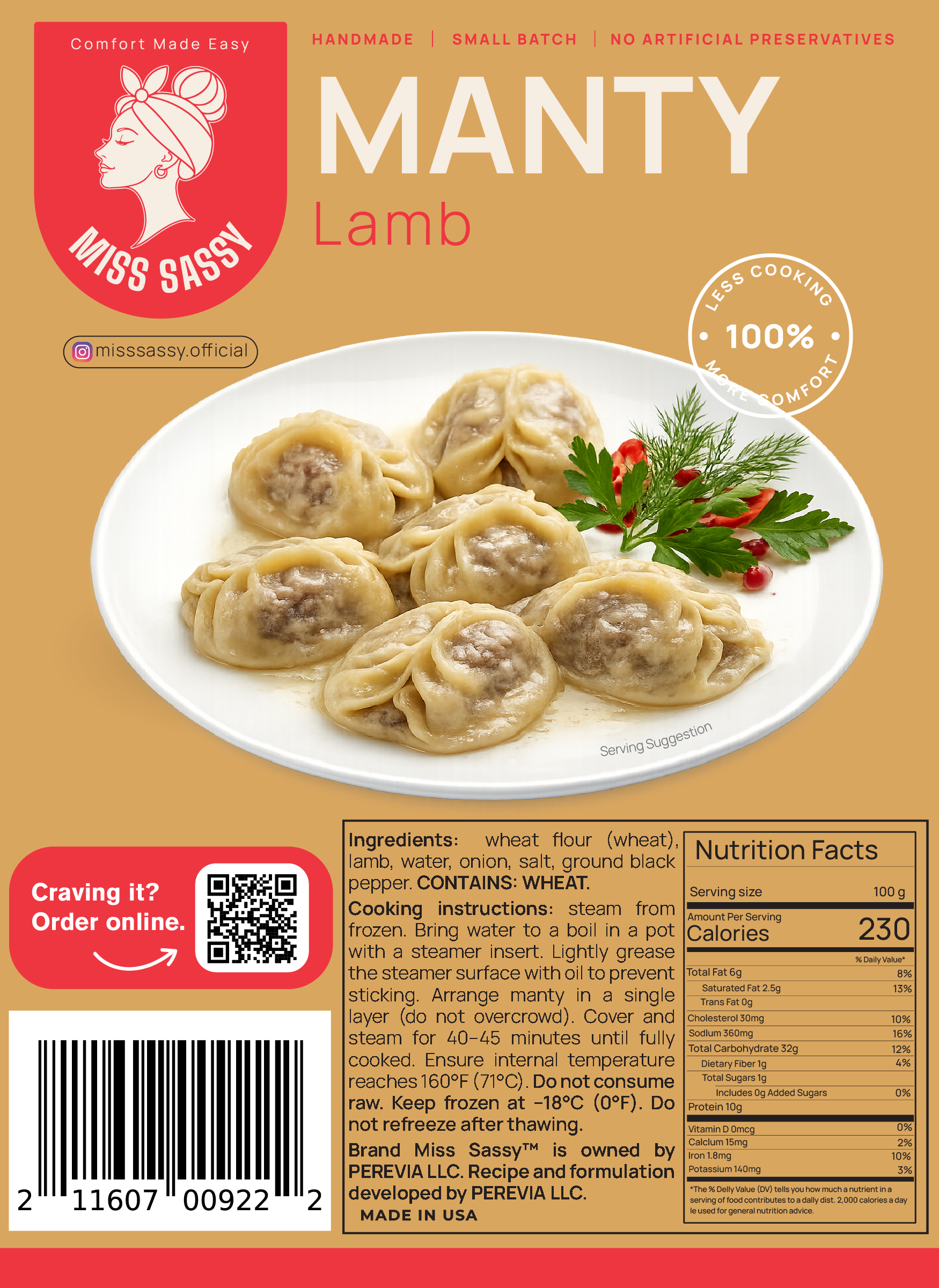 Miss Sassy Manty Lamb 1.5lb