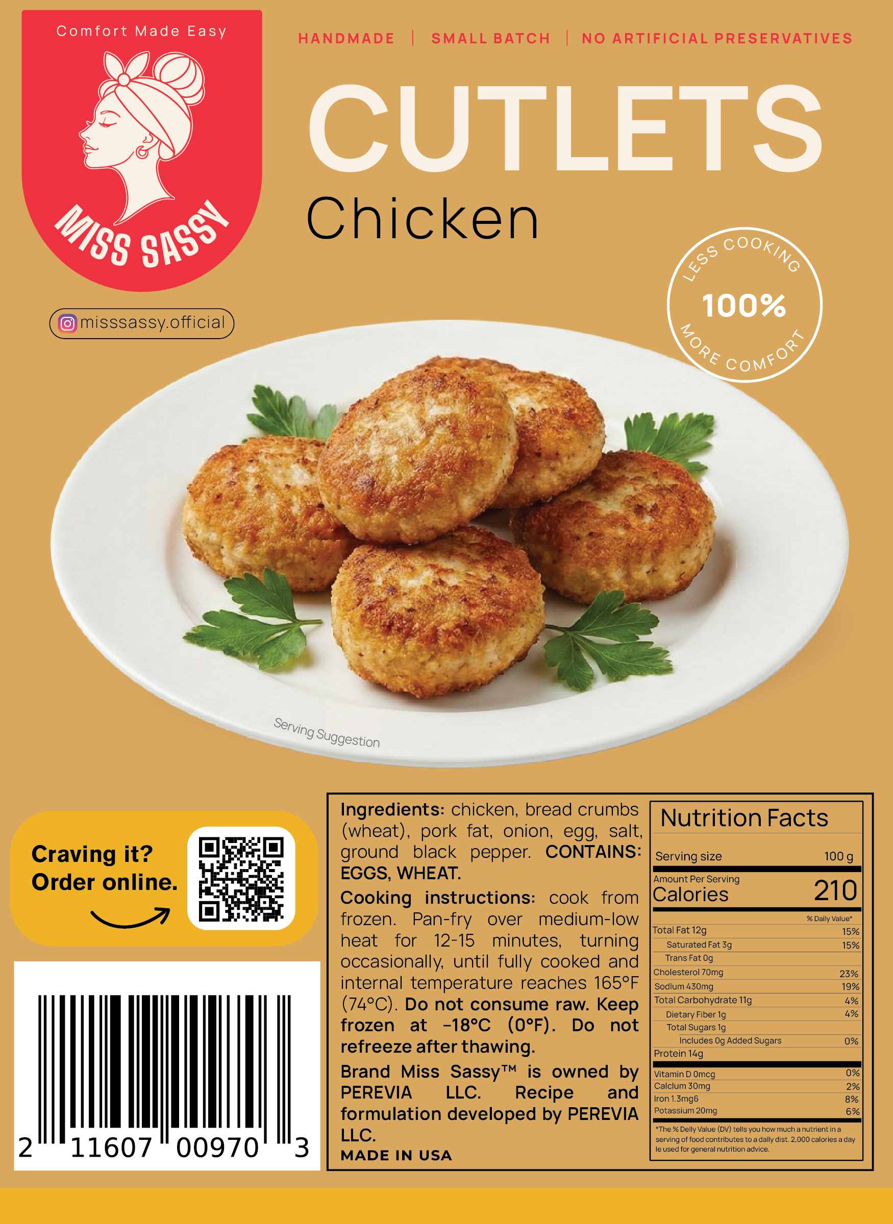 Miss Sassy Cutlets Chicken 1.15lb