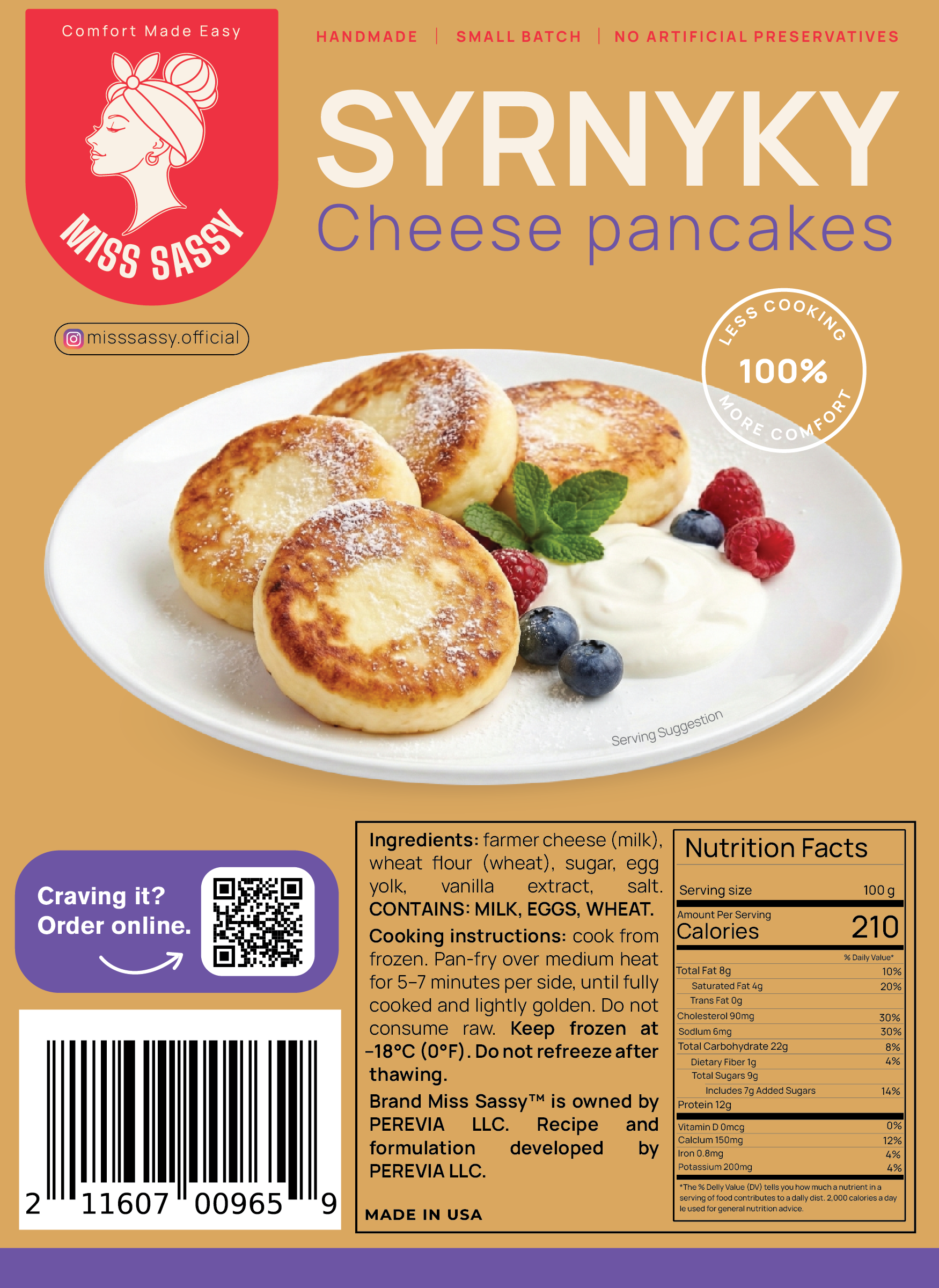 Miss Sassy Syrnyky 1lb