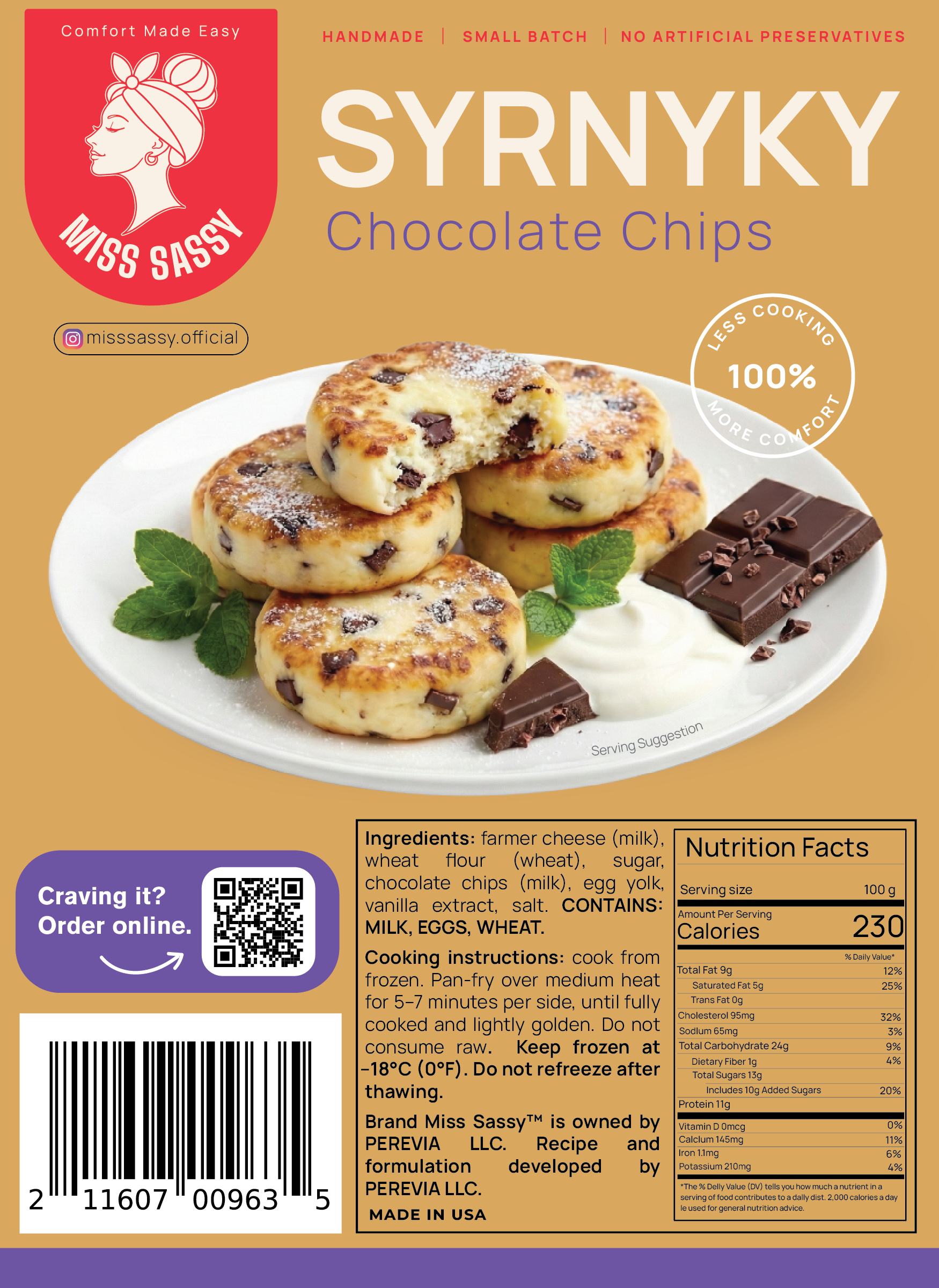 Miss Sassy Syrnyky Chocolate Chips 1lb
