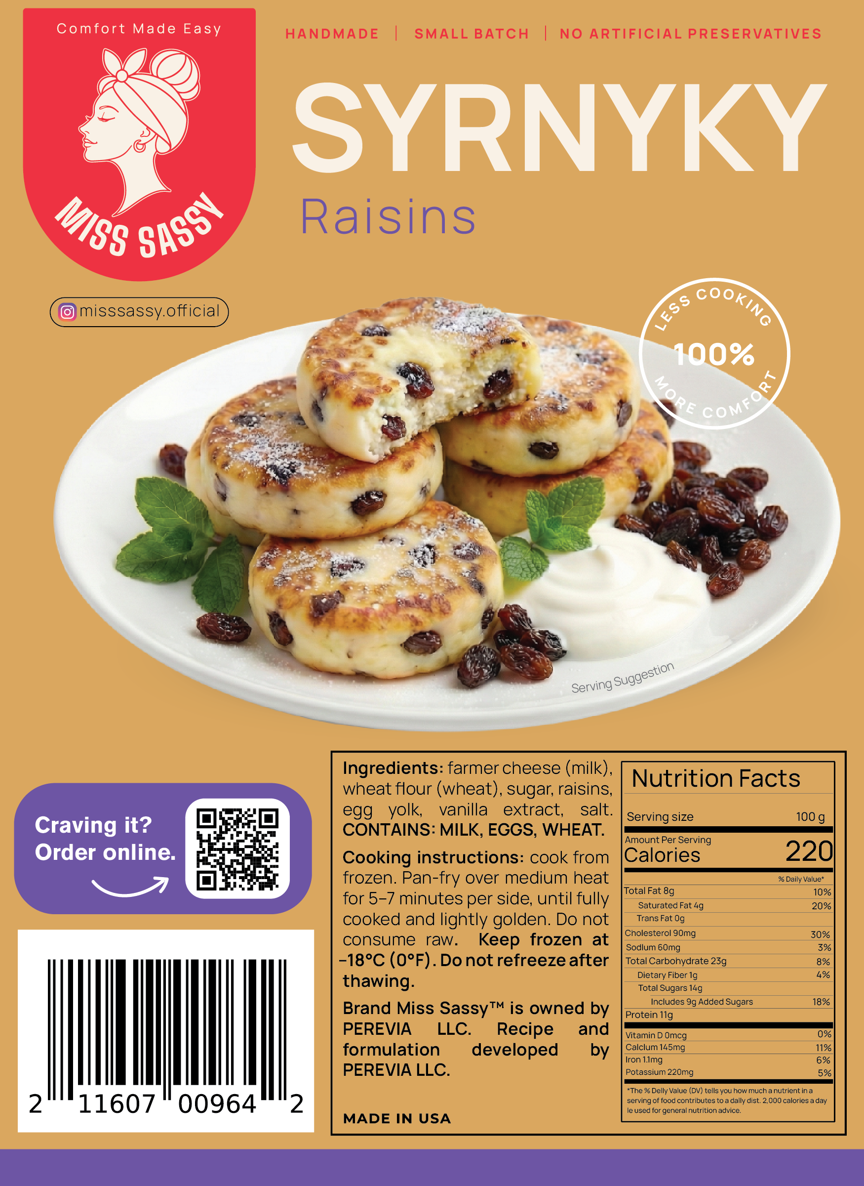 Miss Sassy Syrnyky Raisins 1lb
