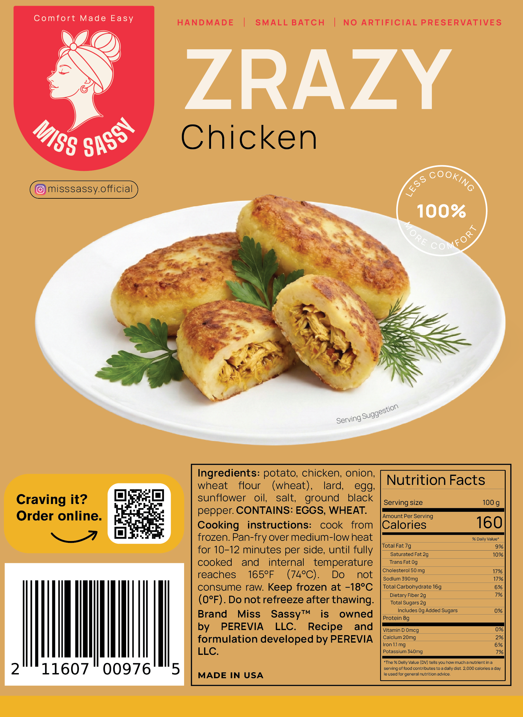 Miss Sassy Zrazy Chicken 1.15lb